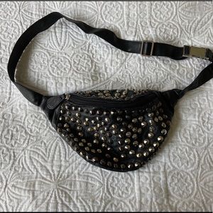 Urban Outfitters Black Studded Fannypack